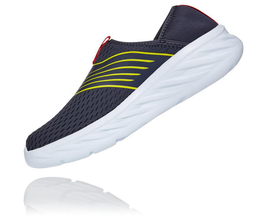 Hoka One One Sandalet Erkek Lacivert/Beyaz - Ora Recovery - ES2506419